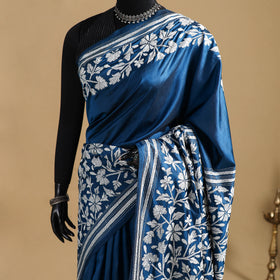 Bengal Hand Embroidered Bangalore Silk Pure Handloom Kantha Saree 03
