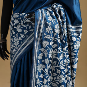 Bengal Hand Embroidered Bangalore Silk Pure Handloom Kantha Saree 03