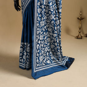 Bengal Hand Embroidered Bangalore Silk Pure Handloom Kantha Saree 03