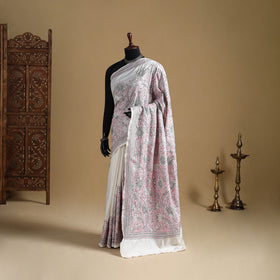 Bengal Hand Embroidered Bangalore Silk Pure Handloom Kantha Saree 01