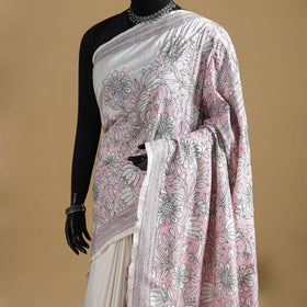 Bengal Hand Embroidered Bangalore Silk Pure Handloom Kantha Saree 01