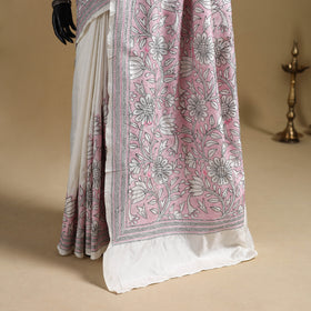 Bengal Hand Embroidered Bangalore Silk Pure Handloom Kantha Saree 01