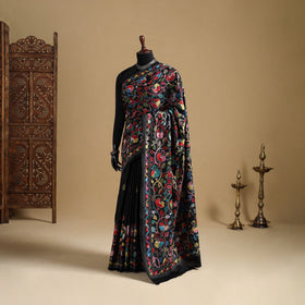 Bengal Hand Embroidered Bangalore Silk Pure Handloom Kantha Saree 02