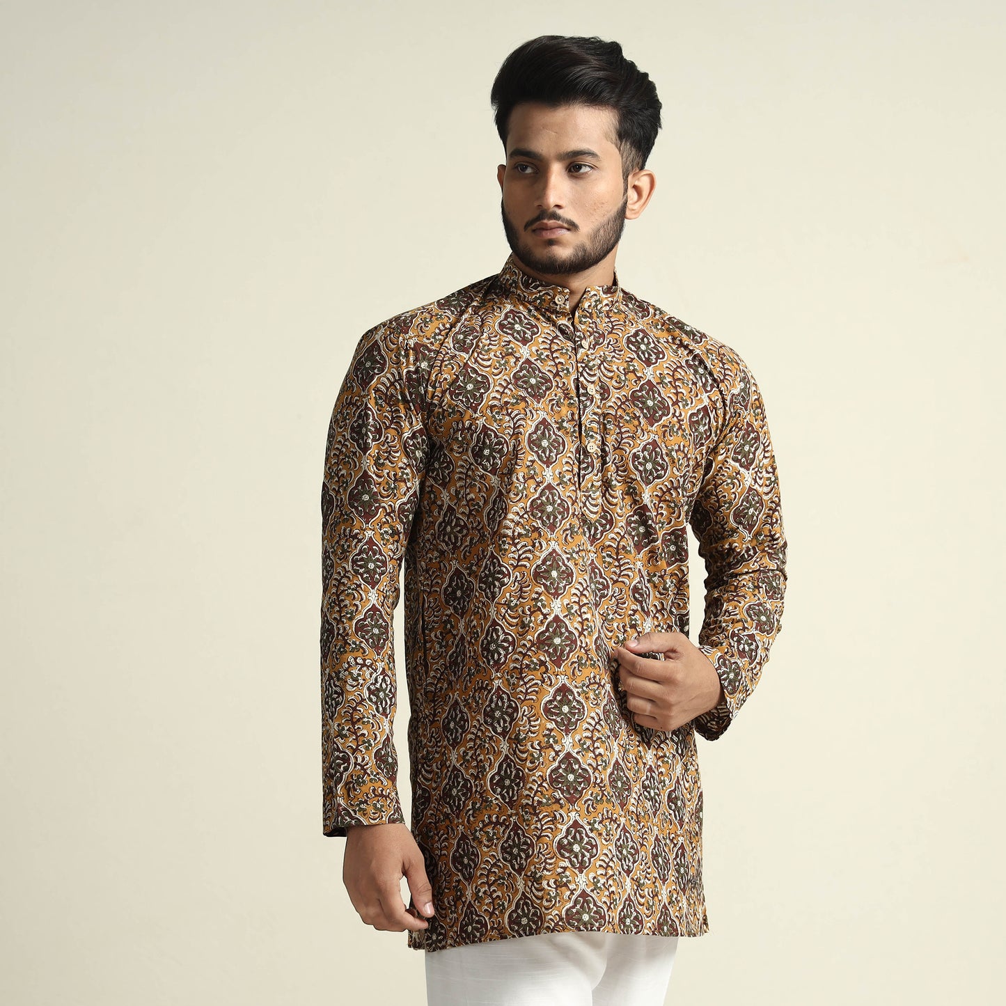 bagru printed men kurta