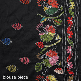 Bengal Hand Embroidered Bangalore Silk Pure Handloom Kantha Saree 02
