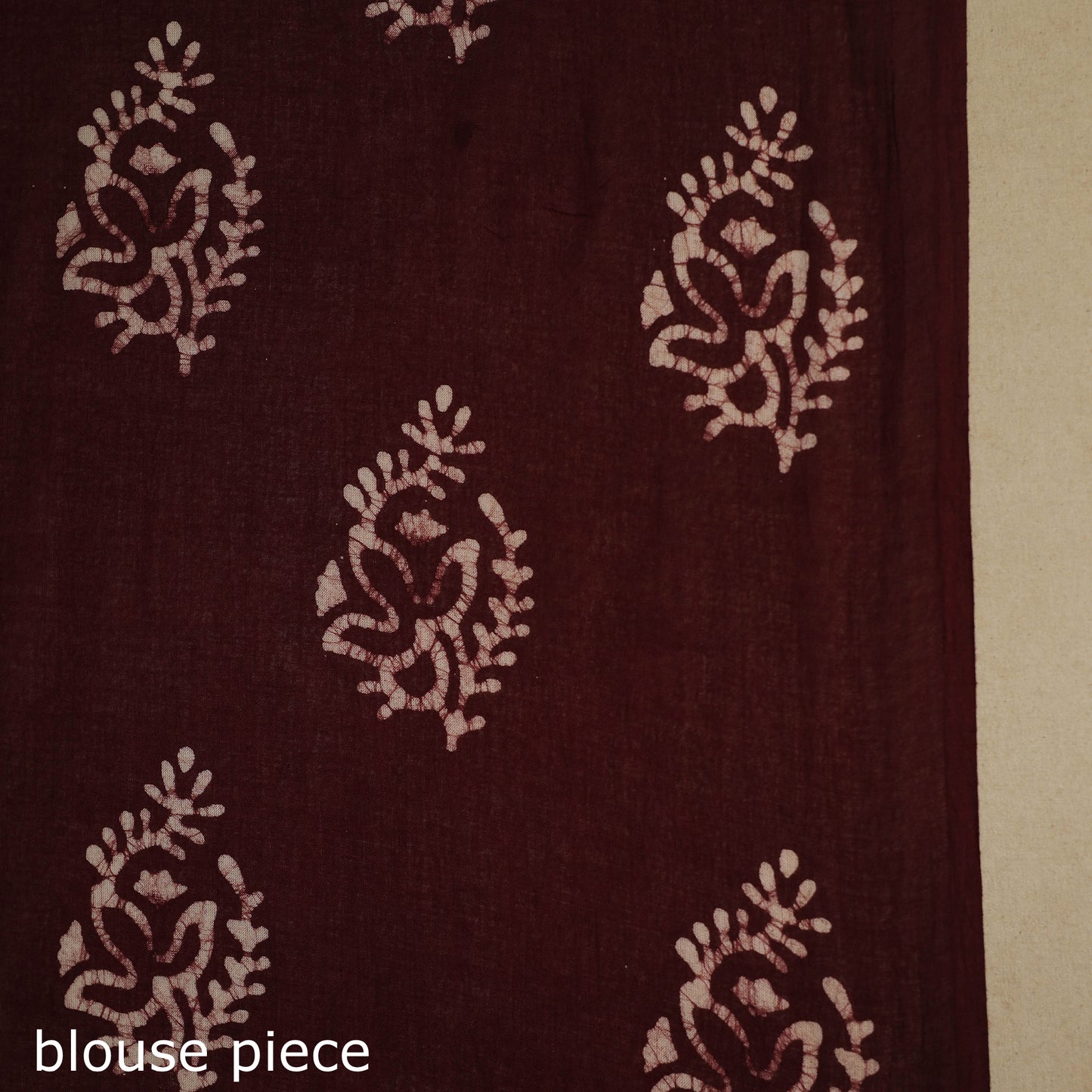 Brown - mul cotton hand batik saree 66 - handcrafted