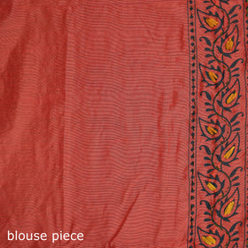 Phulkari Hand Embroidered Chanderi Silk Chapa Work Saree 29