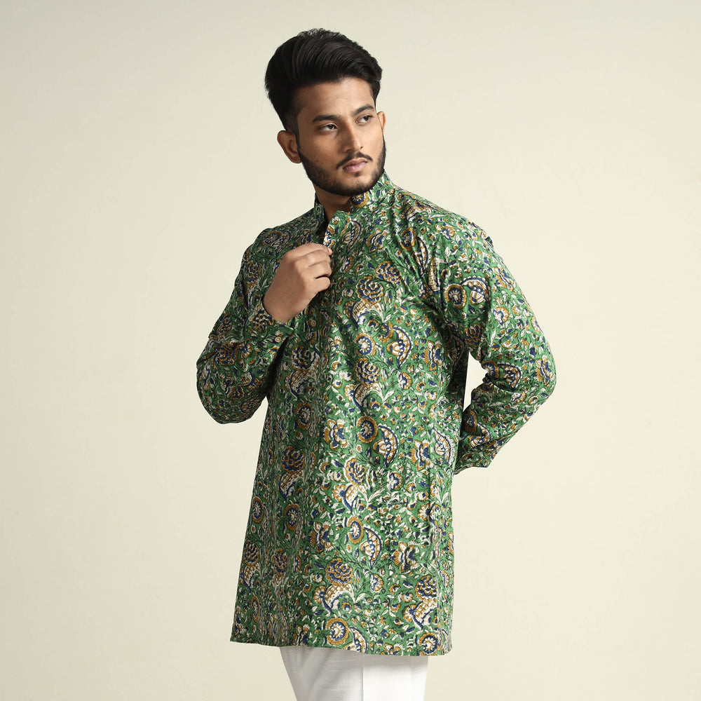 block printed men kurta