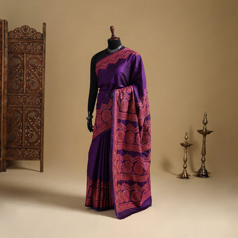 Bengal Hand Embroidered Bangalore Silk Pure Handloom Kantha Saree 05