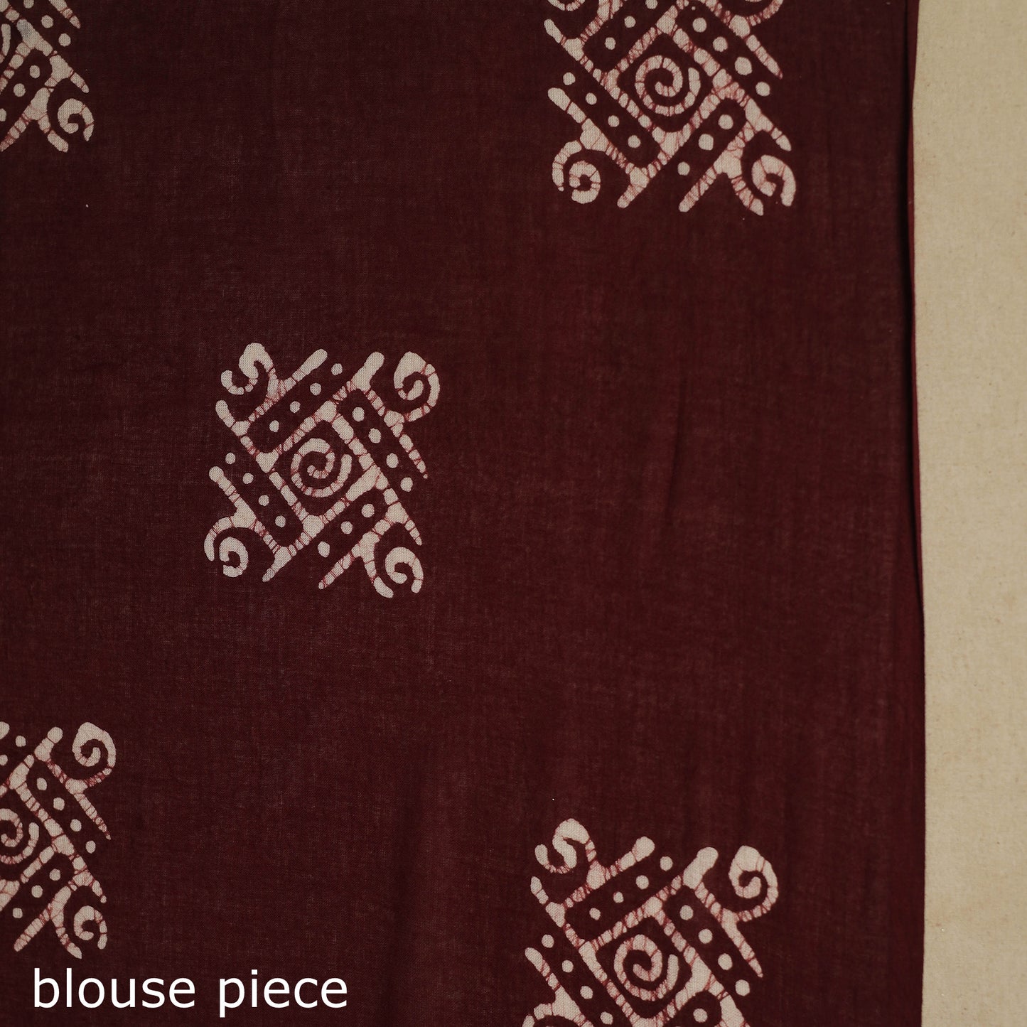 Brown - mul cotton hand batik saree 67 - handcrafted