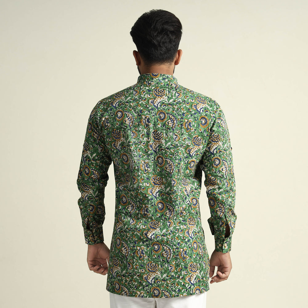 block printed men kurta