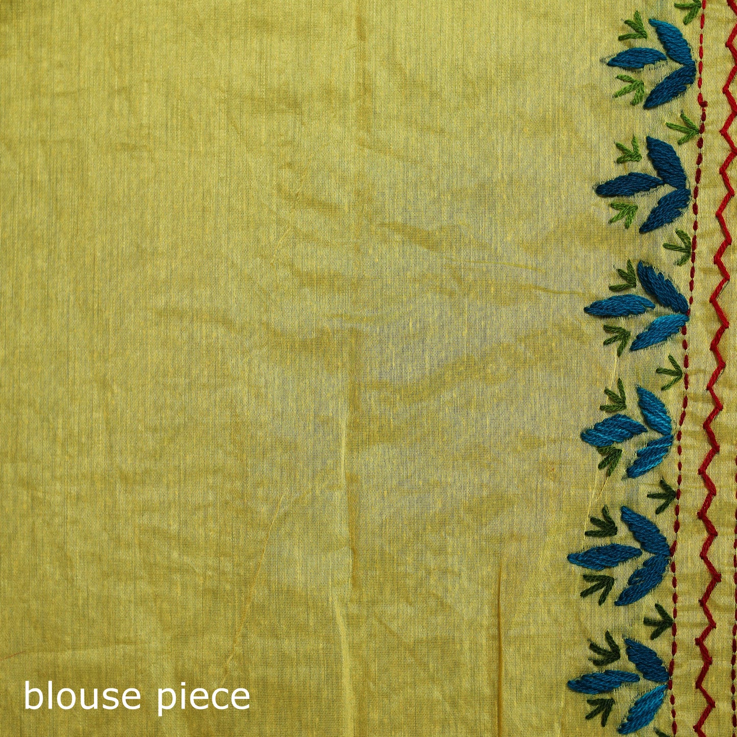 Yellow - Phulkari Hand Embroidered Chanderi Silk Chapa Work Saree 30