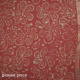 Batik Hand Block Print Kota Doria Cotton Saree 24