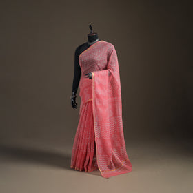 Batik Hand Block Print Kota Doria Cotton Saree 25