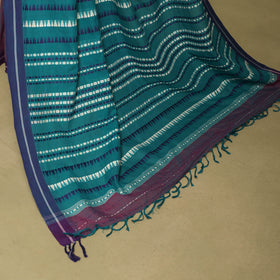 Purple - handwoven cotton begumpuri saree 13 - handcrafted