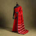 Red - handwoven cotton begumpuri saree 14 - handcrafted