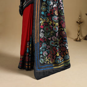 Bengal Hand Embroidered Bangalore Silk Pure Handloom Kantha Saree 09