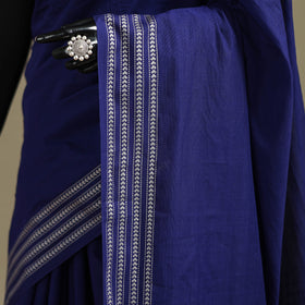 Blue - Bengal Handwoven Cotton Begumpuri Saree 08