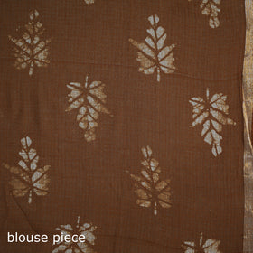 Batik hand block print kota doria cotton saree