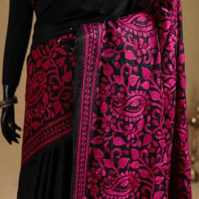 Bengal Hand Embroidered Bangalore Silk Pure Handloom Kantha Saree 10