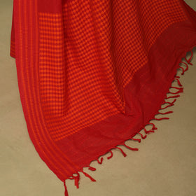 Red - handwoven cotton begumpuri saree 15 - handcrafted