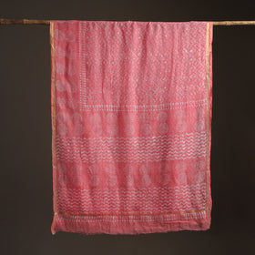 Batik Hand Block Print Kota Doria Cotton Saree 25