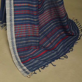Blue - handwoven cotton begumpuri saree 16 - handcrafted