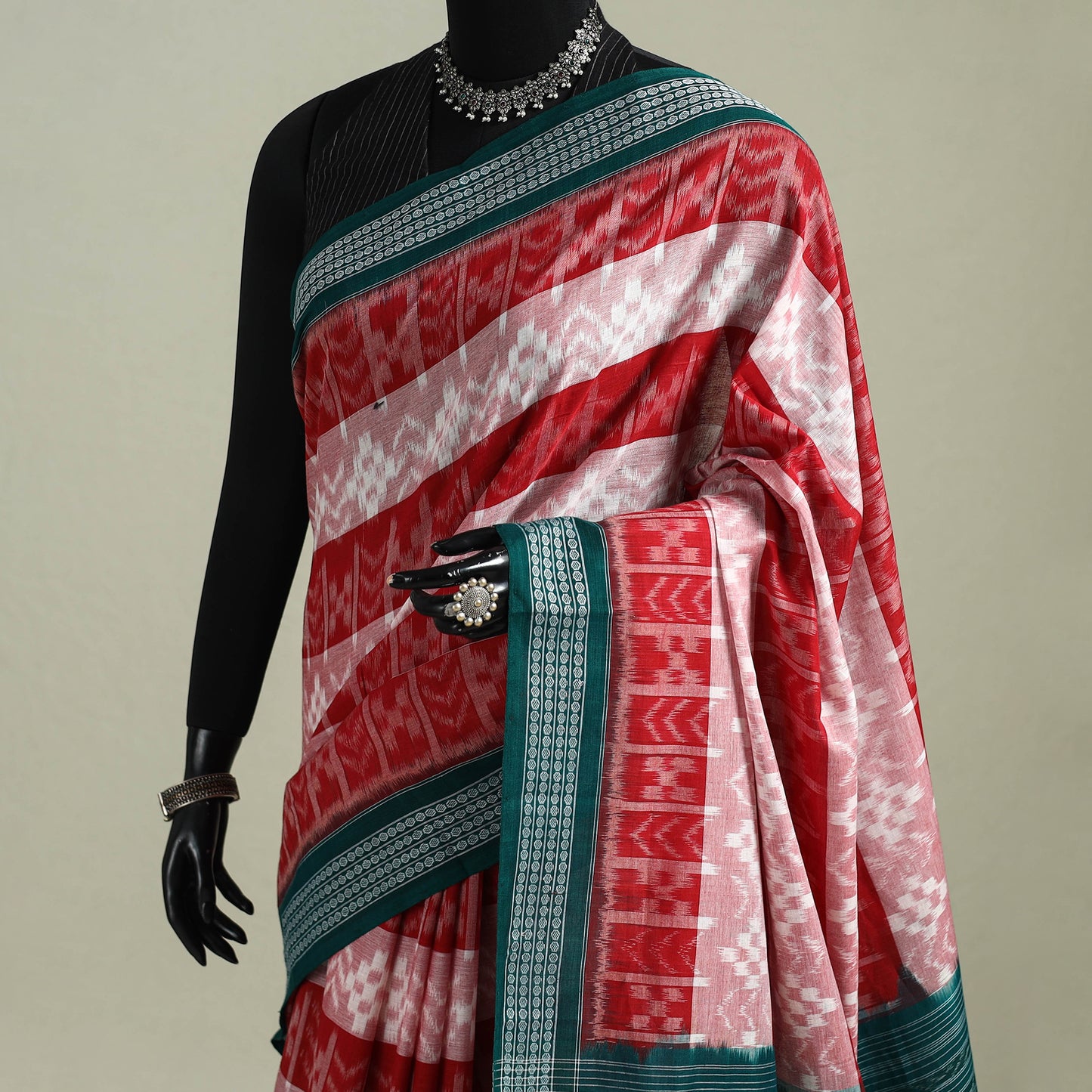 Pure Handwoven Sambalpuri Ikat Cotton Saree 06
