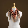 Pedana Hand Block Print Natural Dyed Cotton Kalamkari Scarf 02