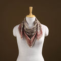 Pedana Hand Block Print Natural Dyed Cotton Kalamkari Scarf 03