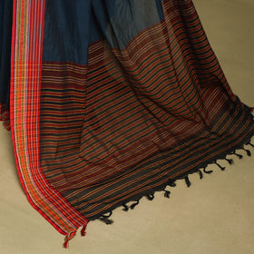 Blue - handwoven cotton begumpuri saree 17 - handcrafted