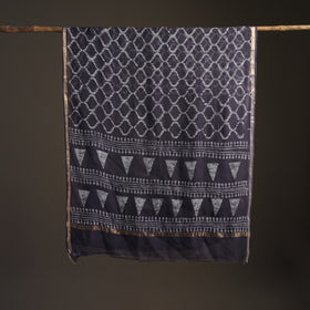 Batik Hand Block Print Kota Doria Cotton Saree 19