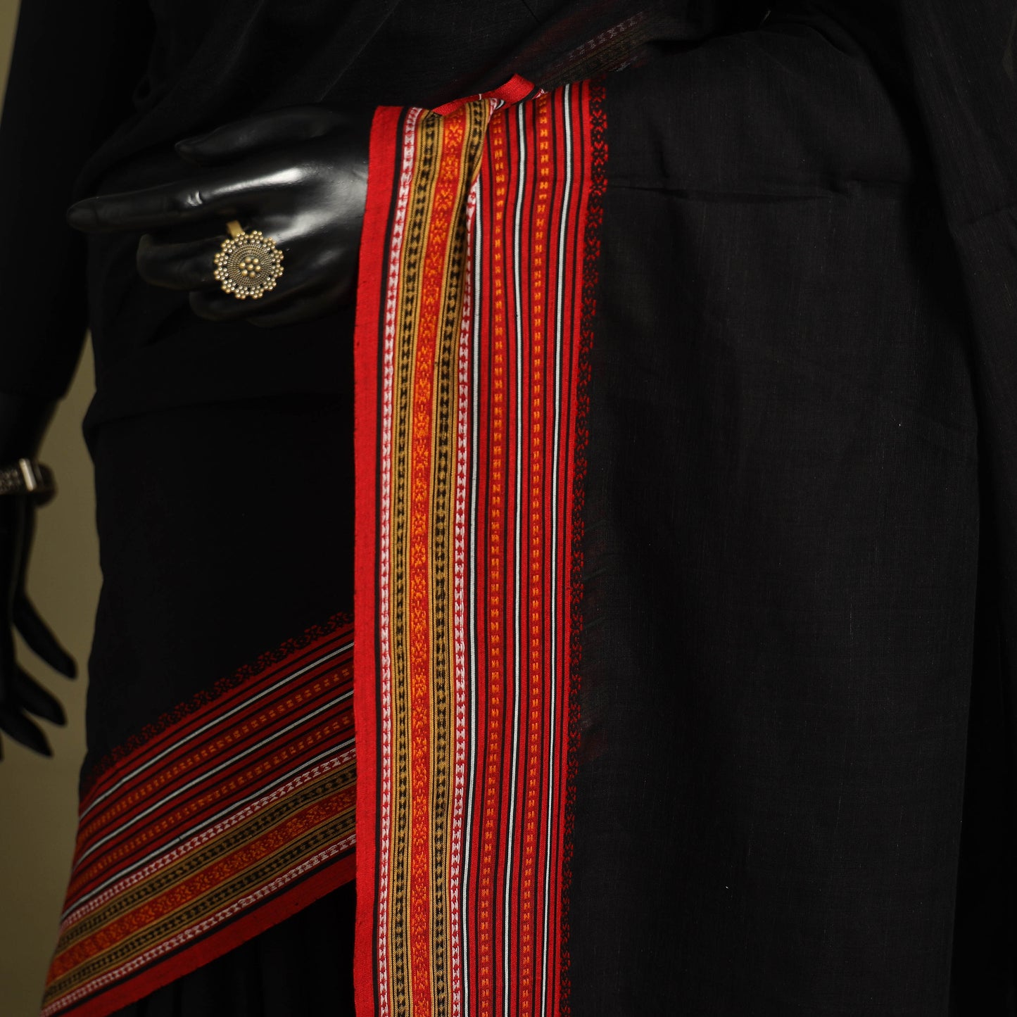 Black - handwoven cotton begumpuri saree 18 - handcrafted