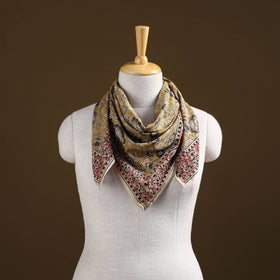 Pedana Hand Block Print Natural Dyed Cotton Kalamkari Scarf 10