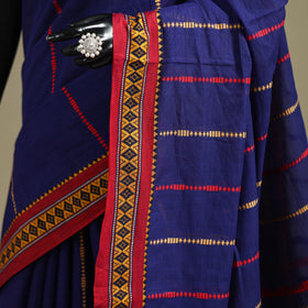 Blue - Bengal Handwoven Cotton Begumpuri Saree 16