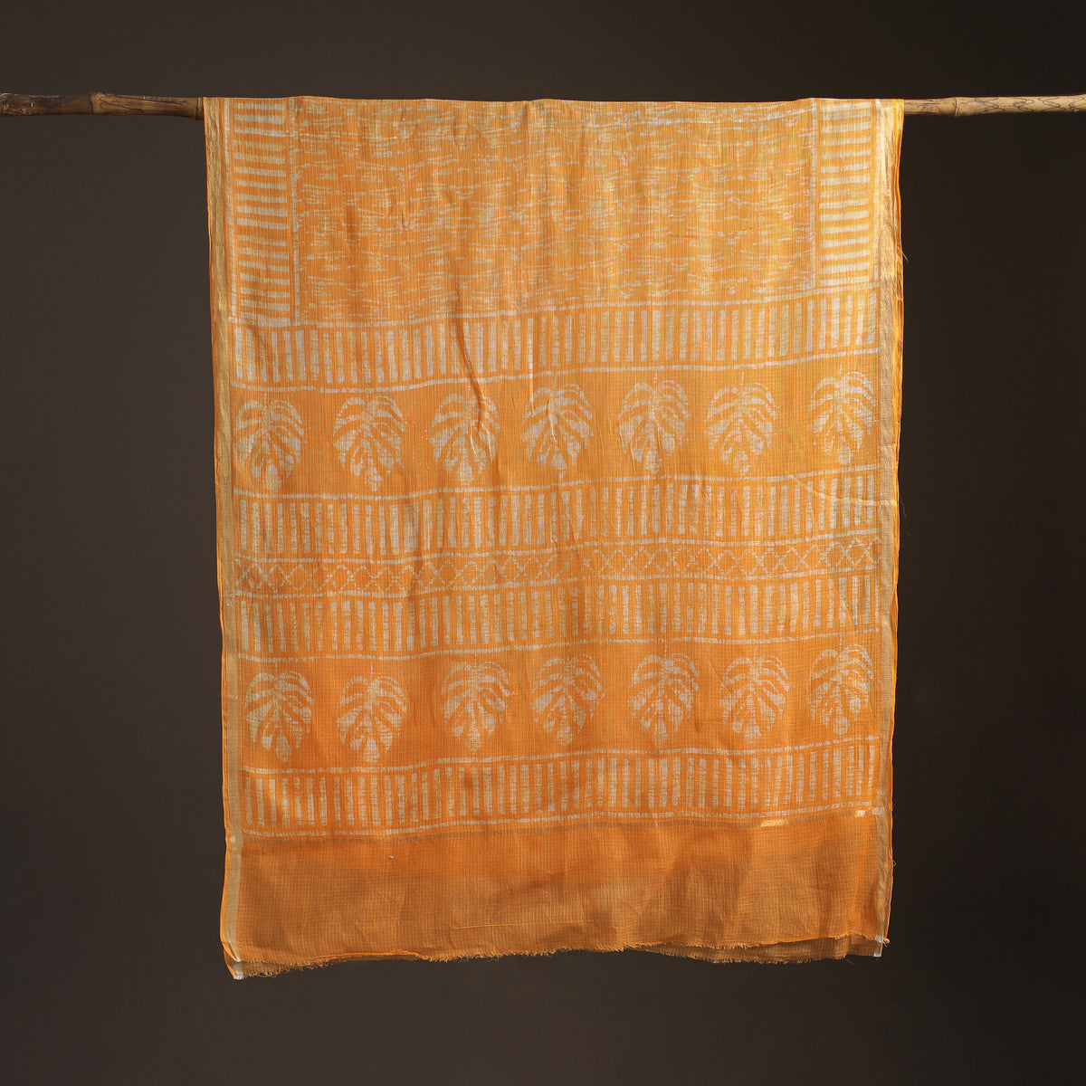 Batik Hand Block Print Kota Doria Cotton Saree 16
