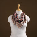 Pedana Hand Block Print Natural Dyed Cotton Kalamkari Scarf 19