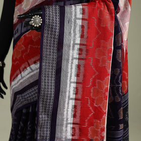 Black - Pure Handwoven Sambalpuri Ikat Cotton Saree 12