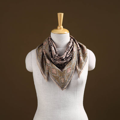 Pedana Hand Block Print Natural Dyed Cotton Kalamkari Scarf 20