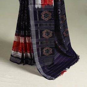 Black - Pure Handwoven Sambalpuri Ikat Cotton Saree 12