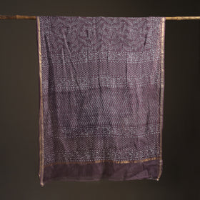 Batik hand block print kota doria cotton saree