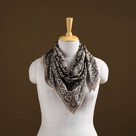 Pedana Hand Block Print Natural Dyed Cotton Kalamkari Scarf 22