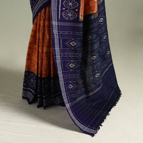 Blue - Pure Handwoven Sambalpuri Ikat Cotton Saree 13