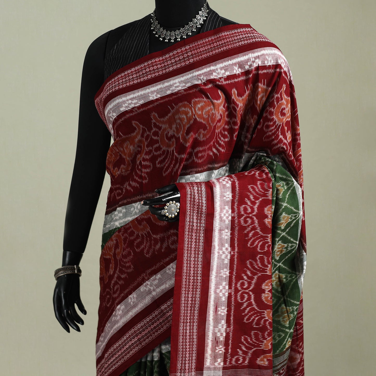 Pure Handwoven Sambalpuri Ikat Cotton Saree 14