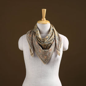 Pedana Hand Block Print Natural Dyed Cotton Kalamkari Scarf 26