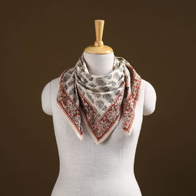Pedana Hand Block Print Natural Dyed Cotton Kalamkari Scarf 27