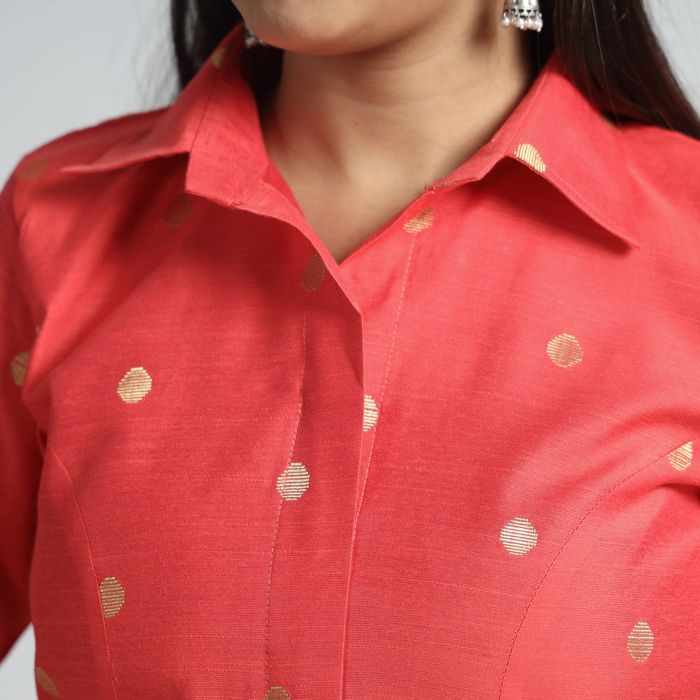 Silk Stitched Blouse
