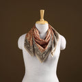 Pedana Hand Block Print Natural Dyed Cotton Kalamkari Scarf 32