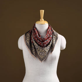 Pedana Hand Block Print Natural Dyed Cotton Kalamkari Scarf 33