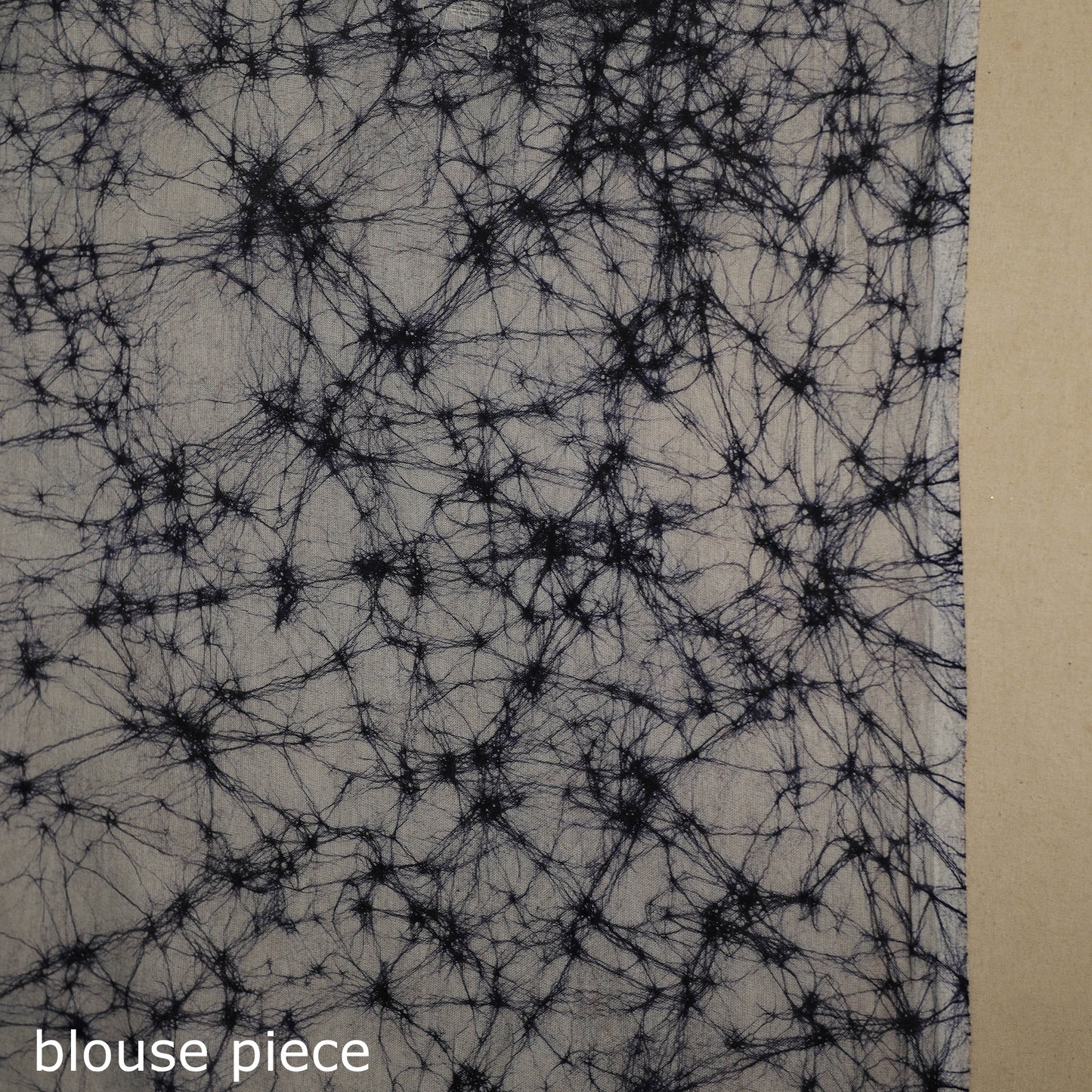 Blue - mul cotton hand batik saree 78 - handcrafted